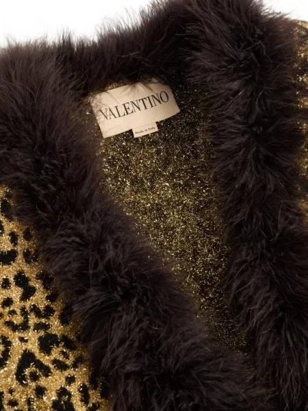 Жилетка Valentino Garavani с пера жълто