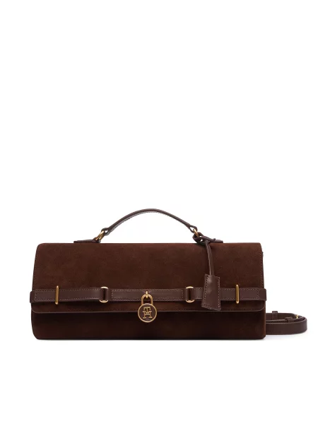 Tommy Hilfiger Táska American Icon Clutch Suede barna