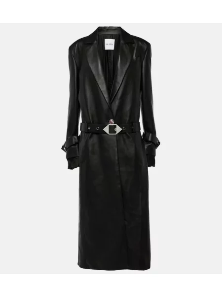 Palton The Attico din piele negru