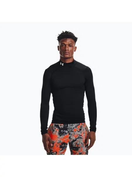 Longsleeve treningowy Under Armour Comp Mock UA Armour black/white czarna
