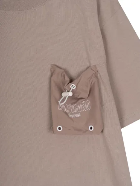 Húzózsinór póló Moschino barna