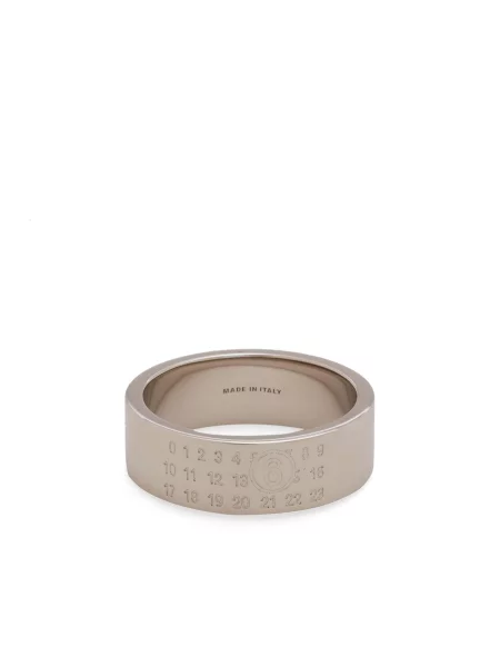 Pierścionek Mm6 Maison Margiela z logo szary