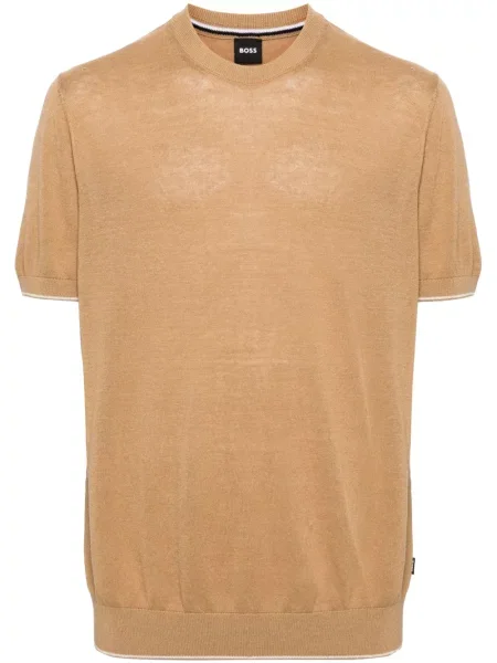 Ленен къс пуловер Boss