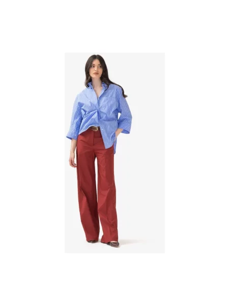 Spodnie Max Mara Studio czerwone