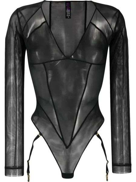 Body Maison Close transparente negru