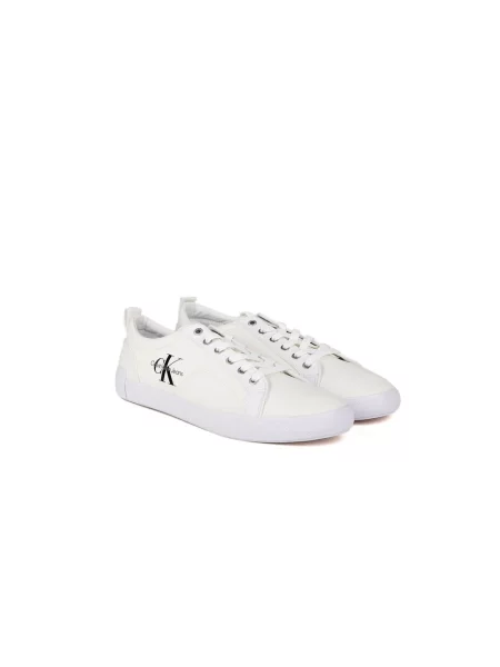 Sneakersy Calvin Klein sznurowane białe