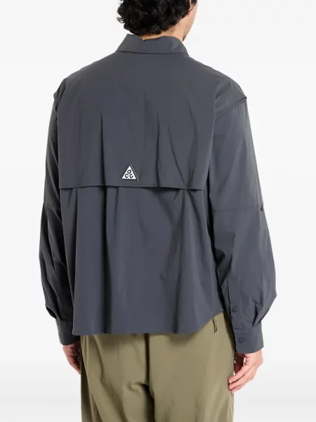 Риза Nike с връзки с дантела сиво