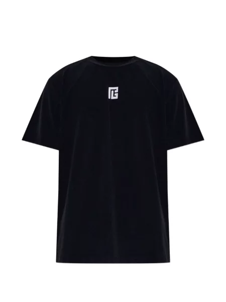 Tricou Balmain cu broderie negru