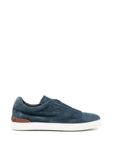 Sneakerși John Harrison din piele de căprioară albastru