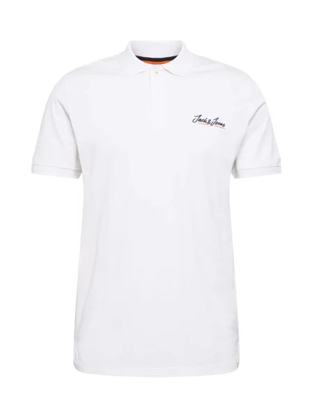 JACK & JONES Tricou JORTons albastru noapte / portocaliu închis alb