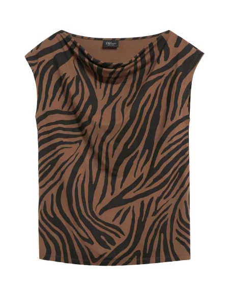 S.Oliver BLACK LABEL Top čokolada črna