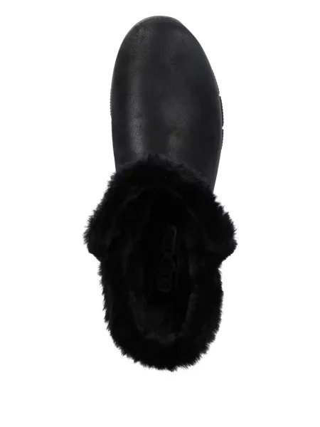 Μποτάκια Skechers με αγκράφα με γούνα μαύρο