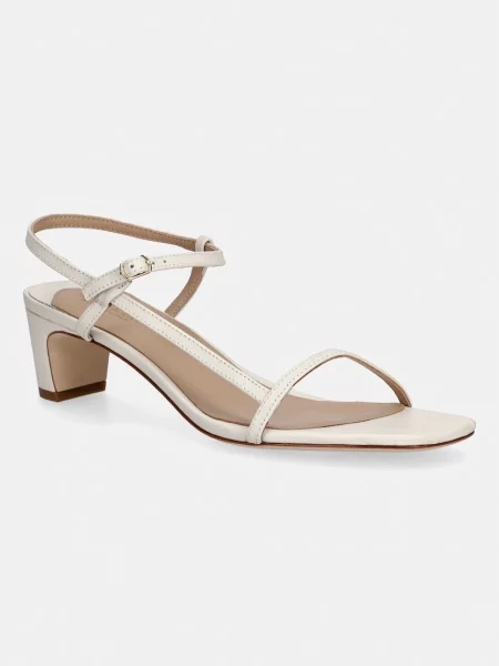 Lauren Ralph Lauren sandali z nizko iz usnja Lainee Md Hl bež