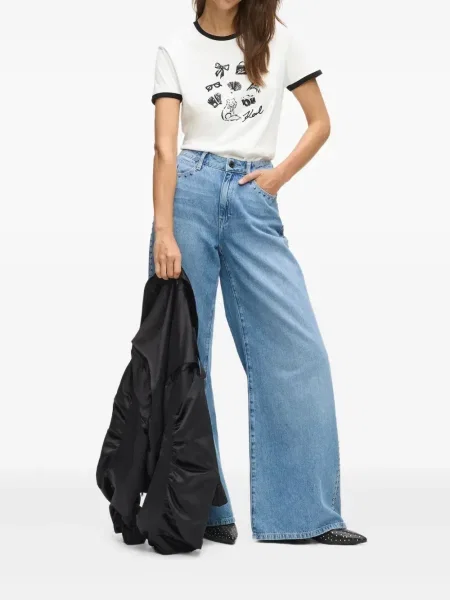 Tricou Karl Lagerfeld cu imagine alb