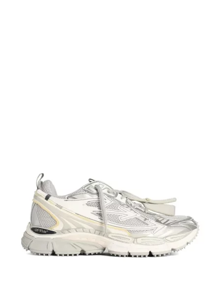 Sneakerși Off-white cu autograf alb