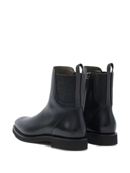 Botine chelsea Brunello Cucinelli din piele negru