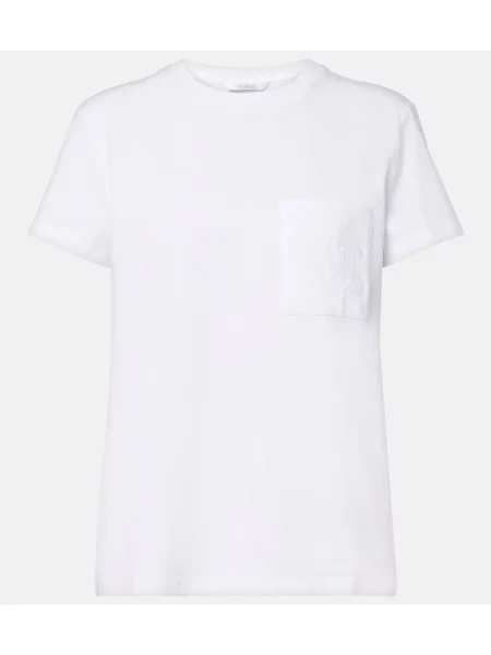 Tricou Max Mara din jerseu alb