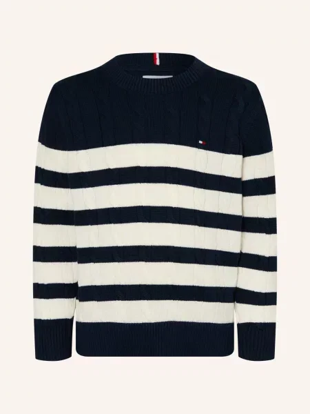 Tommy Hilfiger Svetr tmavě modrá bílá