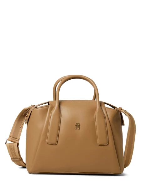 Tommy Hilfiger Torebka Essential Satchel Kobiety Sztuczna skóra brązowy jednolity ONE SIZE beżowa