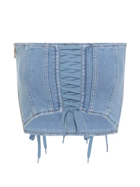 Top Elisabetta Franchi din dantelă albastru