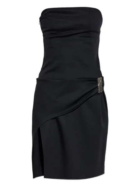 Rochie mini The Attico cu crăpătură de costum negru