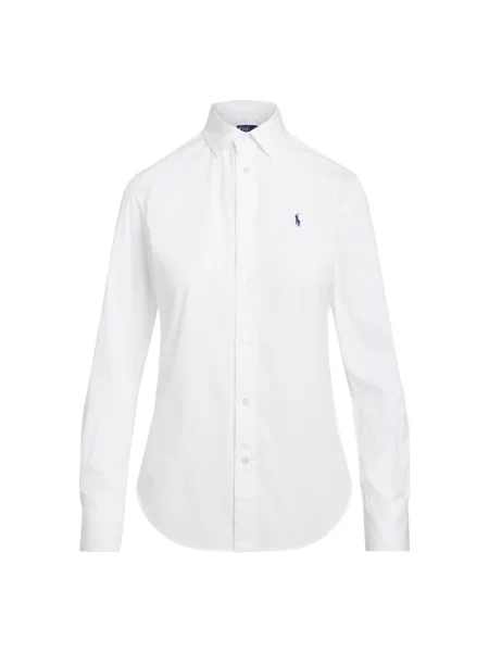 Długa koszula Polo Ralph Lauren z długim rękawem z twillu biała
