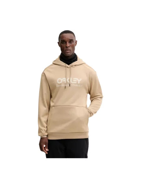 Bluza snowboardowa Oakley Rider Long Hoodie pebble zielona