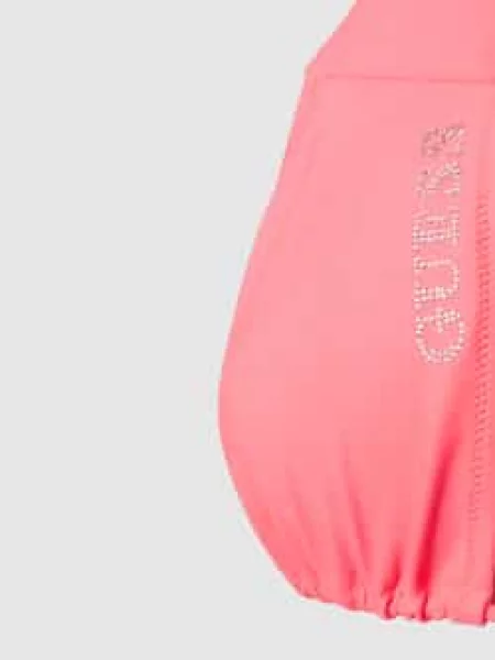 Top bikini z nadrukiem z logo Guess różowy