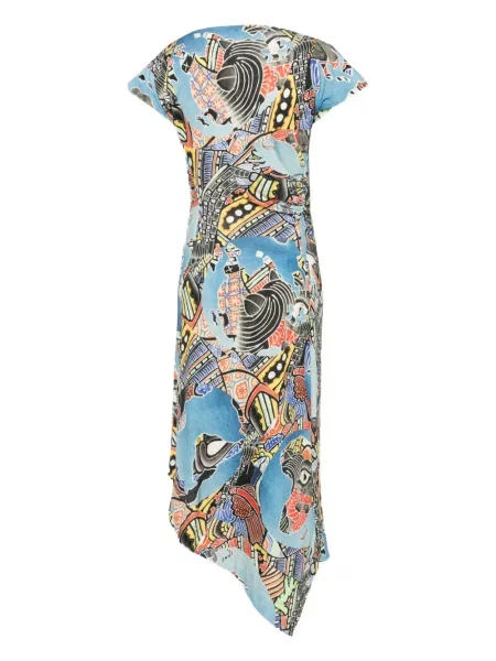 Oblekové midi šaty Vivienne Westwood Pre-owned po kolena modré