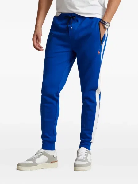 Tricou polo Polo Ralph Lauren cu glugă cu blană cu broderie roșu
