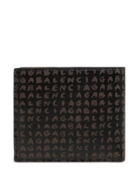 Portofel Balenciaga cu imagine negru