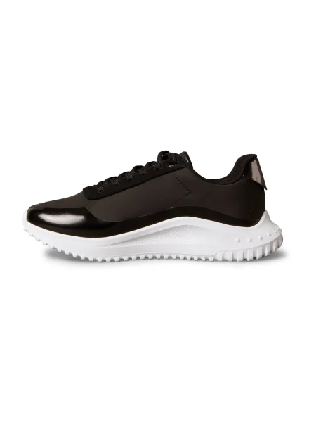 Sneakerși Calvin Klein Jeans cu șireturi din dantelă negru