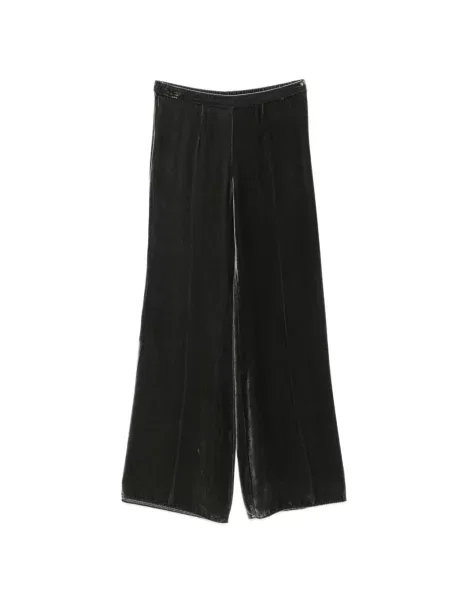 Pantaloni Forte_forte de catifea evazate gri