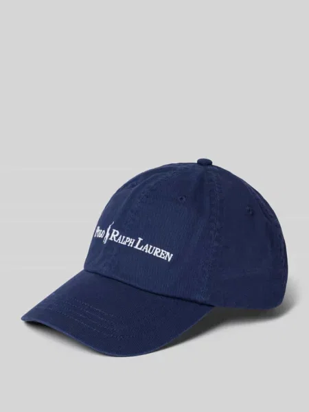 Czapka z daszkiem z wyhaftowanym logo Polo Ralph Lauren niebieska