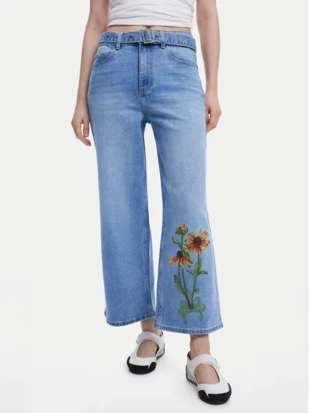 Straight fit džíny Desigual modré