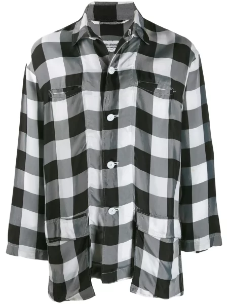 Kostkovaná lehký košile Comme Des Garçons Pre-owned černá