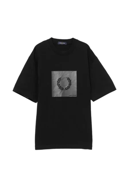 Tricou Fred Perry cu decolteu rotund negru