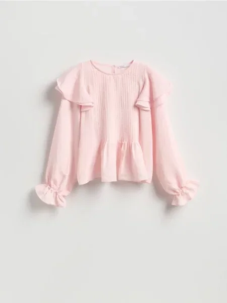 Reserved Bluză cu conținut ridicat de modal roz-piersică roz