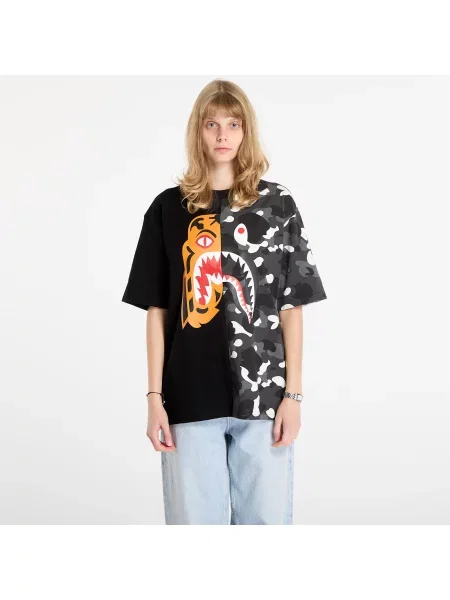 Majica A Bathing Ape® s tigrastim vzorcem črna