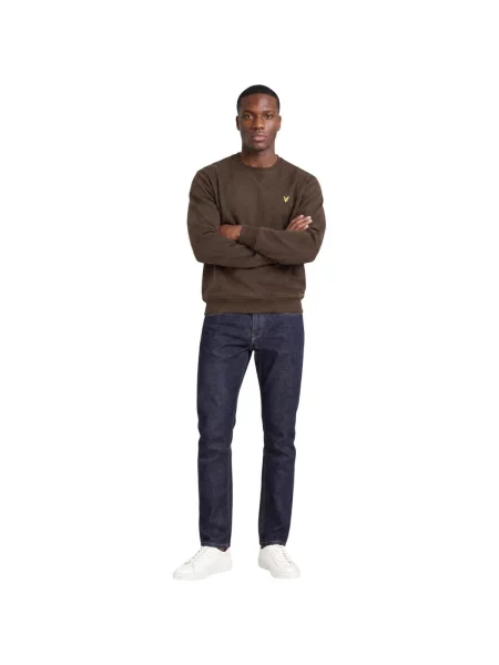 Kerek nyakú szvetter Lyle & Scott barna