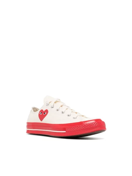 Sneakersy Comme Des Garcons Play z nadrukiem w serca białe