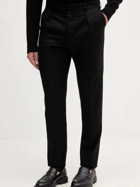 Вълнен панталон Paul Smith черно