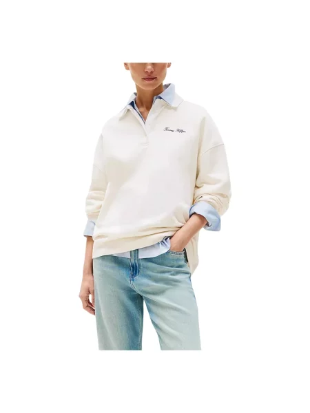Bluza Tommy Hilfiger z długim rękawem biała