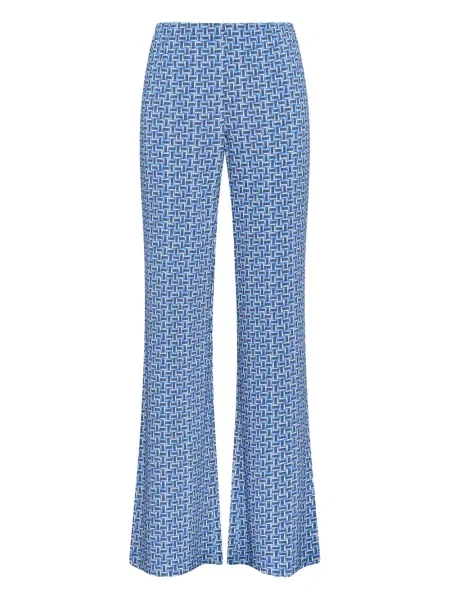 Pantaloni Maliparmi cu imagine cu imprimeu geometric albastru