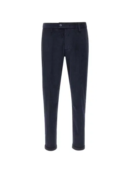 Pantaloni Re-hash de catifea cord albastru