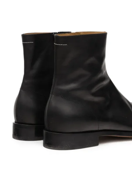 Cizme scurte Mm6 Maison Margiela din piele negru