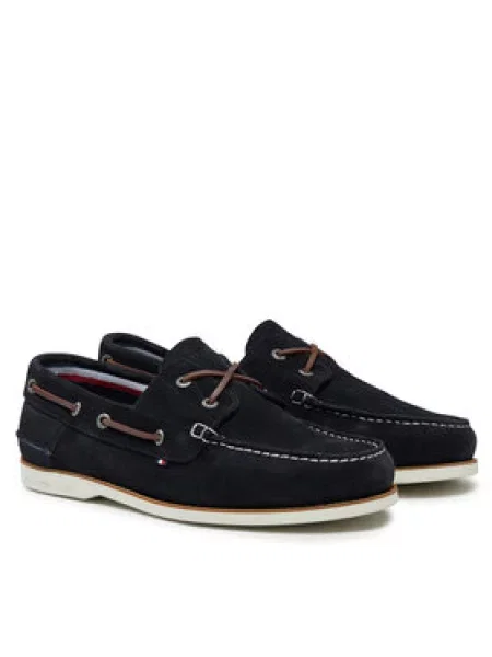 Tommy Hilfiger Polobotky Th Boat Shoe Core Suede Tmavomodrá