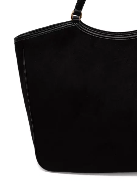 Τσάντα shopper Liu Jo με απλικέ μαύρο