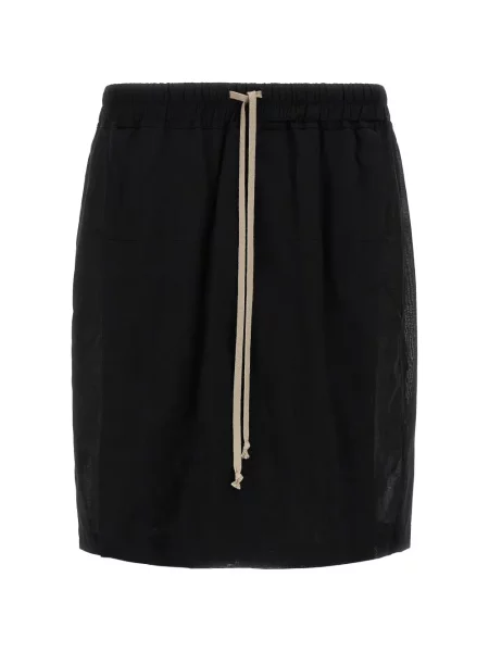 Talie șnur de strângere pantaloni scurți Rick Owens negru