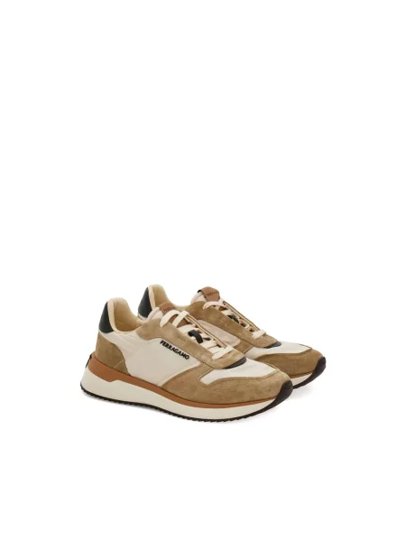 Sneakersy Ferragamo zamszowe beżowe